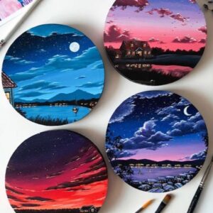 Small round canvas for classes 6-8